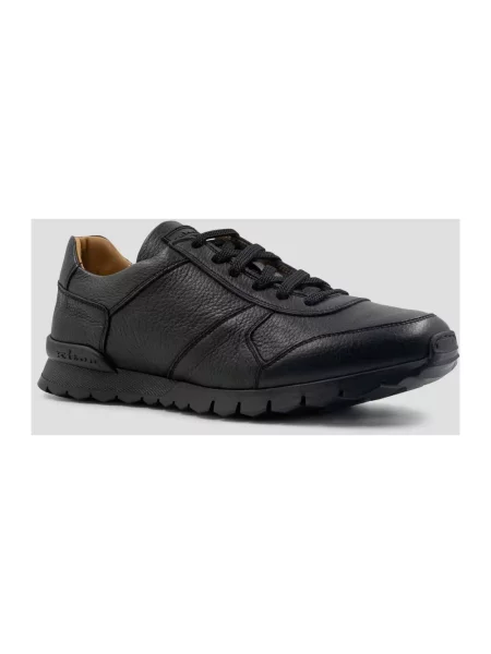 Lniane sneakersy Kiton czarne