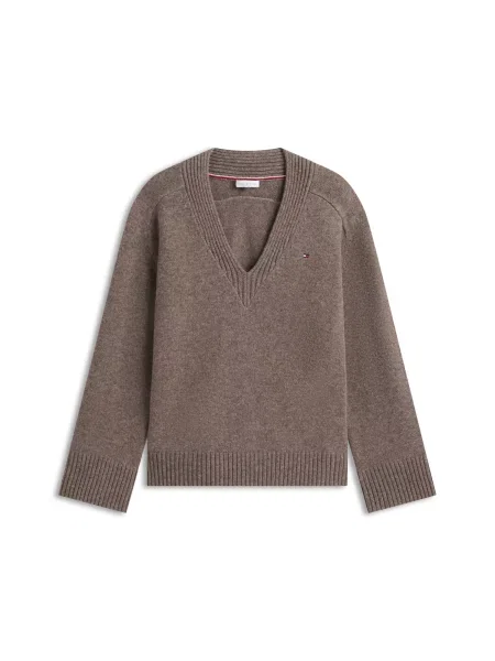 TOMMY HILFIGER Pulover amestecat maro