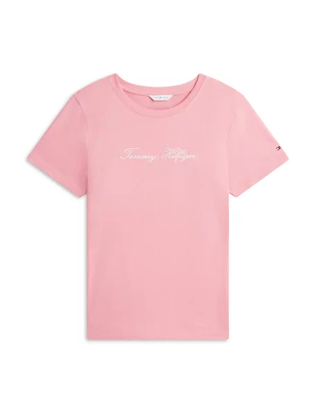 TOMMY HILFIGER Tricou roz pal alb