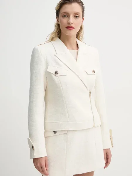 Сако Bruuns Bazaar с едно копче с меланжов десен бежово