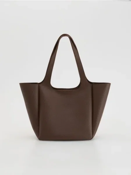 Reserved Geantă shopper maro-închis maro