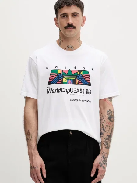T-shirt o kroju regular fit z czystej bawełny Adidas Originals biała