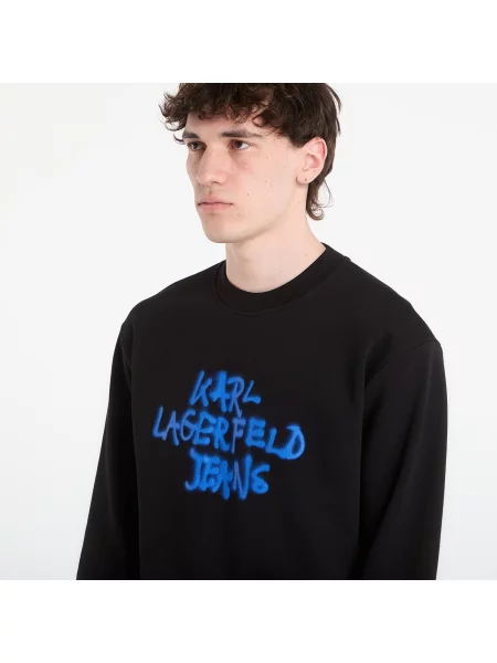Суитшърт Karl Lagerfeld Jeans Reg Graffiti Sweat Black L черно