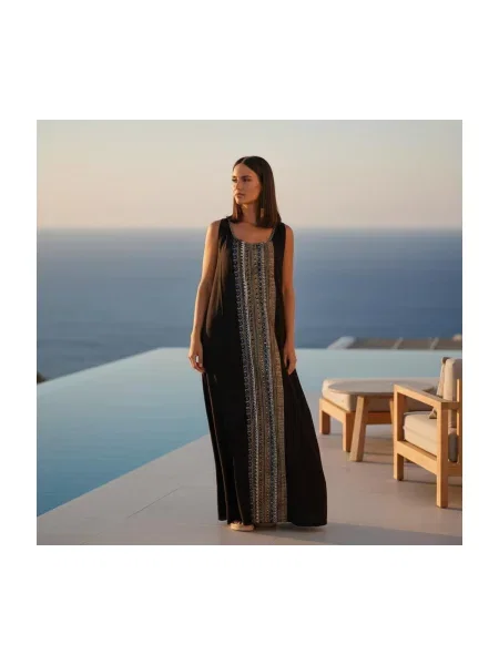 Hosszú maxi ruha Isla Bonita By Sigris fekete