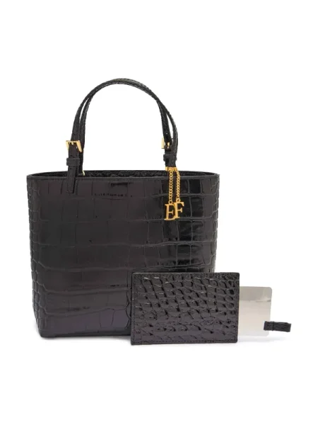 Elisabetta Franchi De piele geantă pe umăr negru