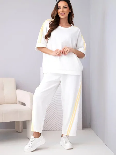 Pantaloni Kesi Włoski alb