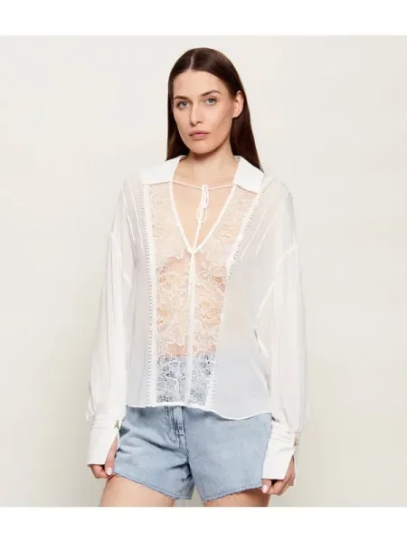 Patrizia Pepe Bluză | Relaxed fit alb