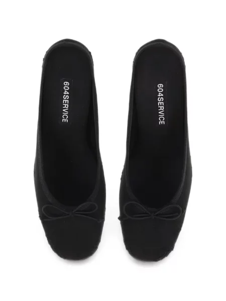 Сатенени мюли 604service с протрити краища черно