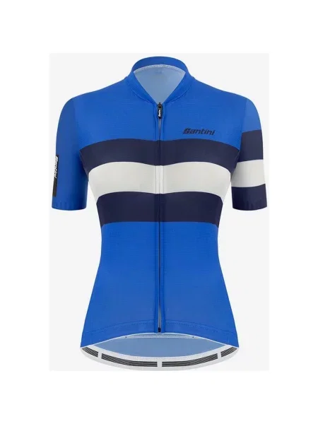 Koszulka z krótkim rękawem Santini Ecosleek Bengal w kolorze jaskrawoniebiesko-białym Corte Sleek XL niebieska