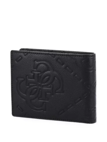 Portofel Guess din piele cu autograf negru