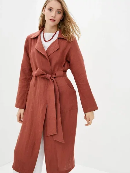 Женский плащ коричневий