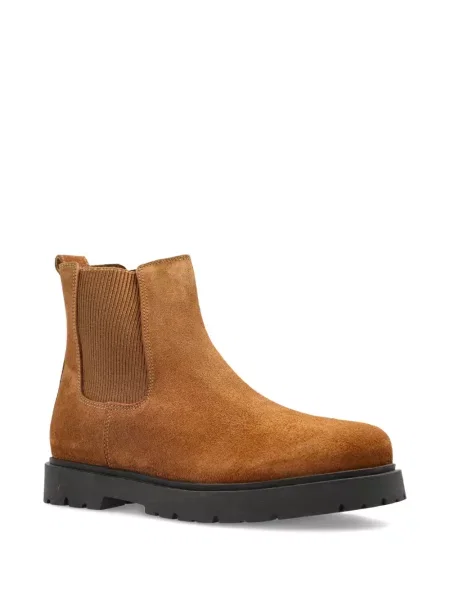 Botine Birkenstock din piele de căprioară cu platformă maro