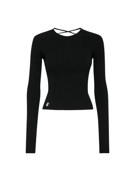 Dzianinowy sweter Philipp Plein czarny