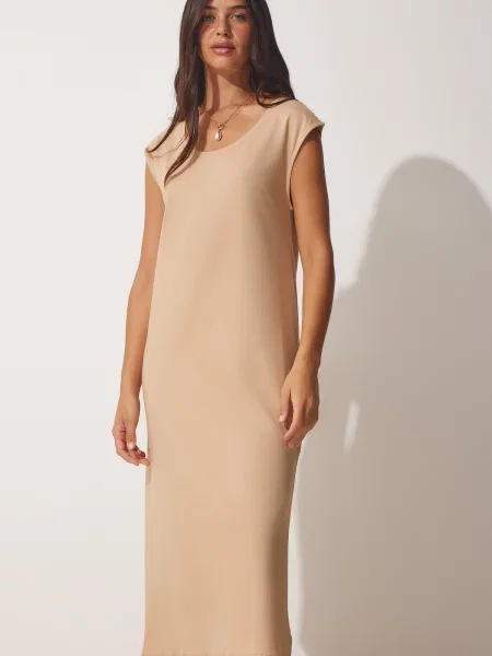 Плетена ежедневна рокля Happiness İstanbul без ръкави