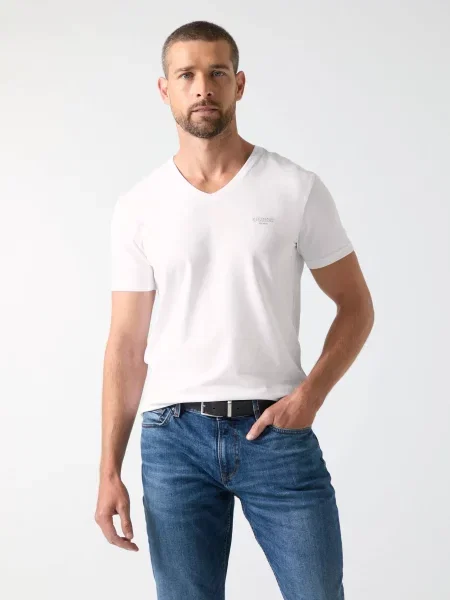 GUESS Tricou | Extra slim fit alb
