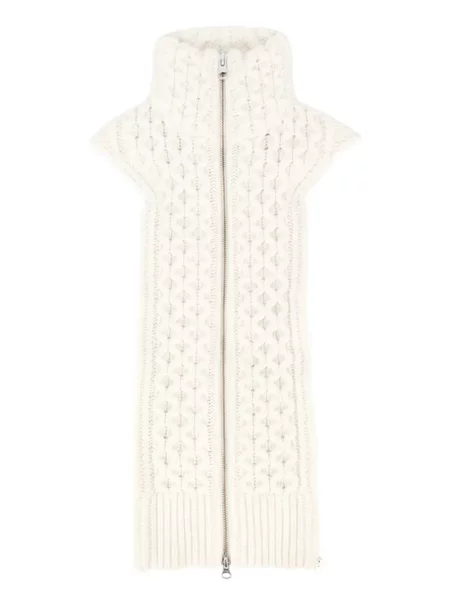 Vestă Veronica Beard tricotate alb