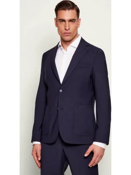 BOSS BLACK De lână sacou negru