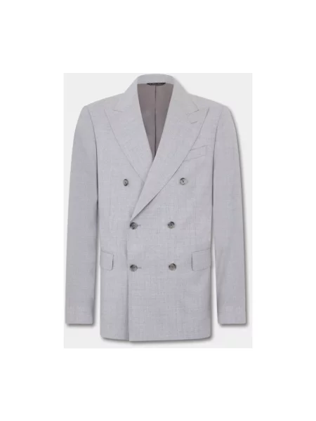 Garnitur Brooks Brothers wełniany dwurzędowy szary
