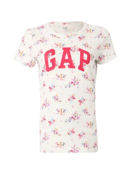 GAP Majica pastelno modra / korala / pastelno oranžna bela