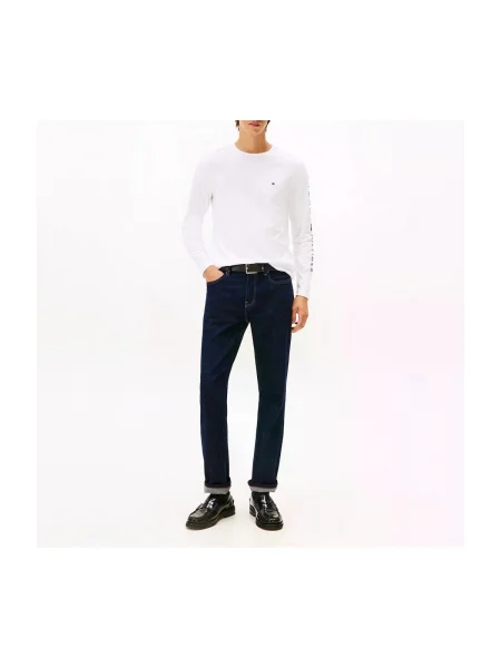 Tricou cu mânecă lungă Tommy Hilfiger alb