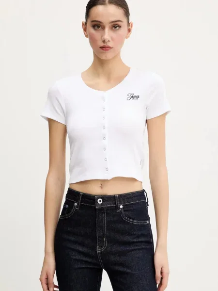 Guess Jeans Tričko bílé