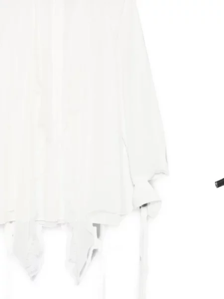 Cămașă Ann Demeulemeester din dantelă cu legături alb