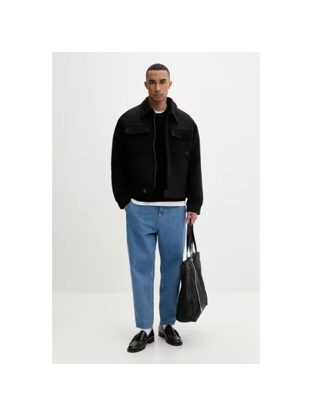 Filling Pieces kurtka z dodatkiem wełny Box Varsity czarna