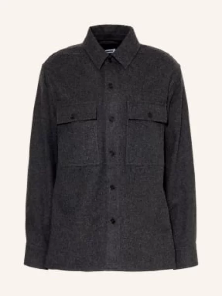 Jil Sander Svrchní Košile tmavě šedá