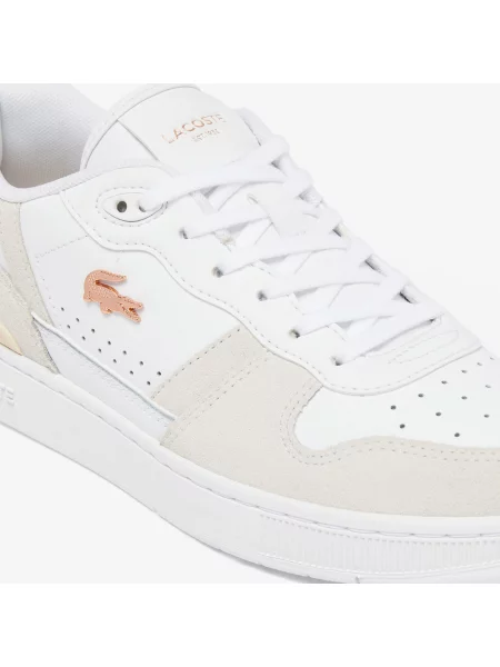 Lacoste Skórzane Sneakersy T-Clip Set biały