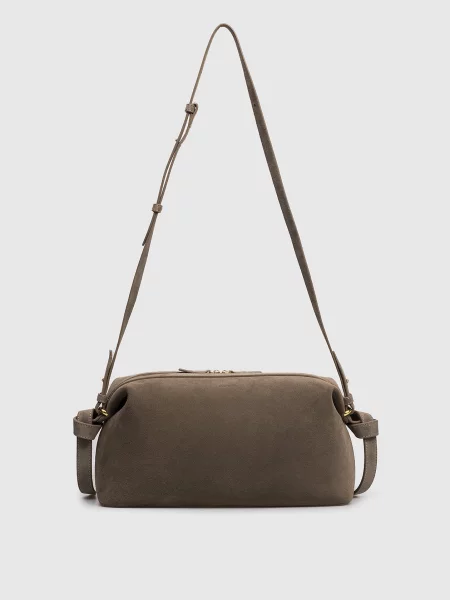 Замшева сумка кольору BRIOCHE Yuzefi хакі
