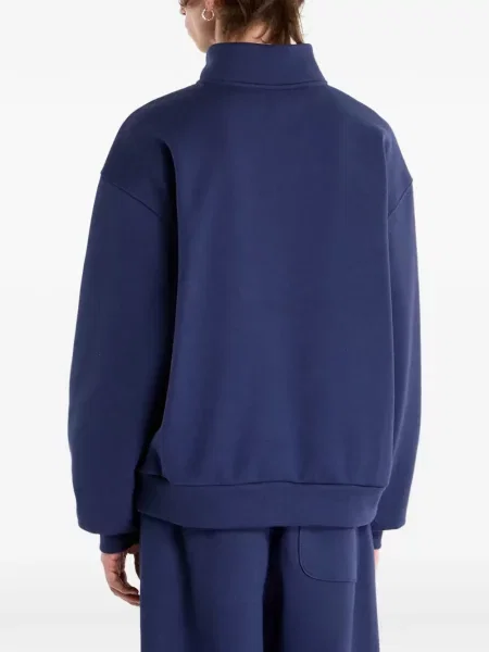 Pulover The North Face din fleece albastru