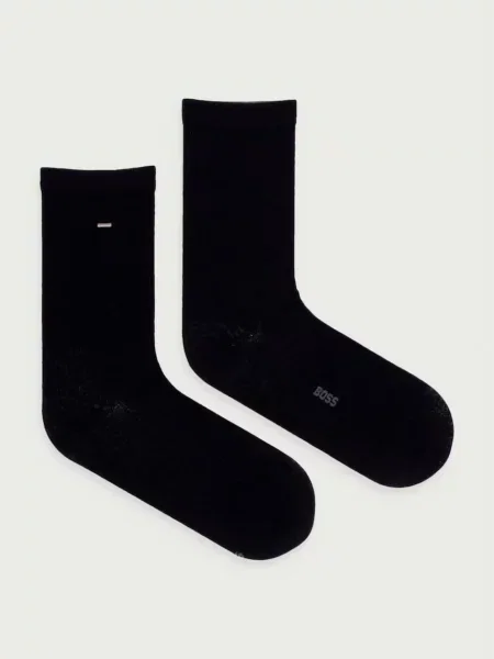 BOSS κάλτσες Γυναικείες με μαλλί 2P RS Wool μαύρο