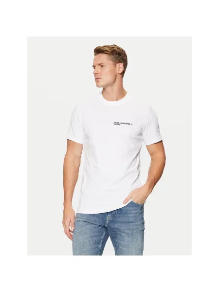 Karl Lagerfeld Jeans Majica Slim Fit bela
