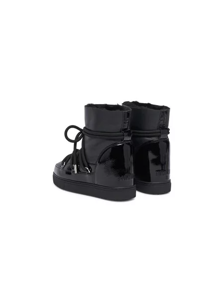 Dámske snehule Inuikii Gloss Wedge black čierna