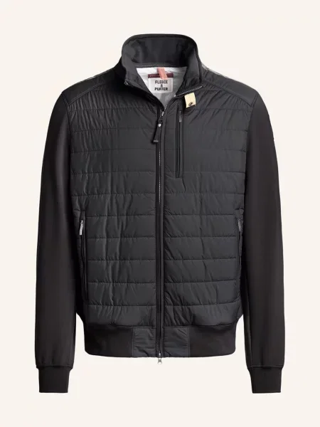 Parajumpers Prošívaná Bunda Elliot Ze Směsi Materiálů černá