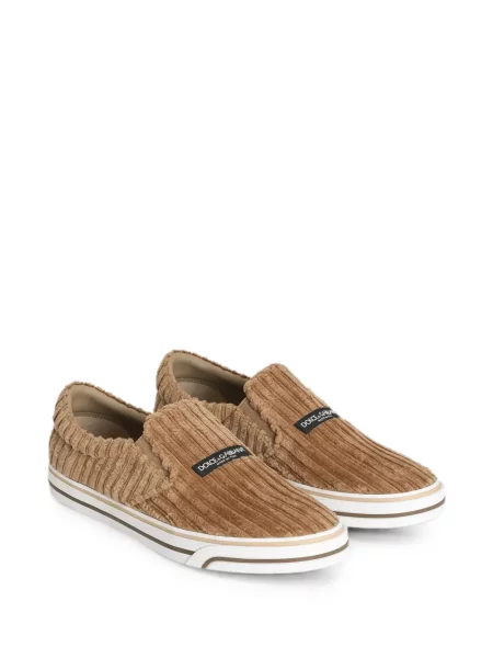Sneakerși Dolce & Gabbana de catifea cord