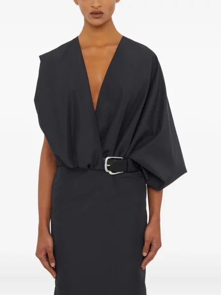 Rochie midi Christopher Esber până la genunchi de costum gri