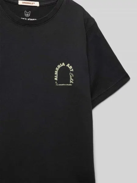 T-shirt z nadrukiem z logo model ‘ALMERIA’ Jack & Jones czarna