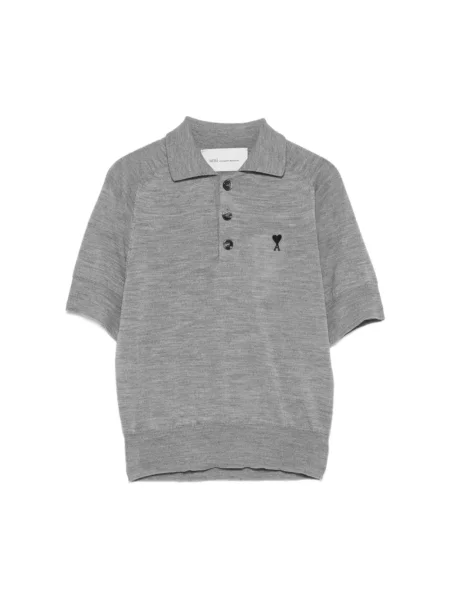 Polo Ami Paris wełniane szare