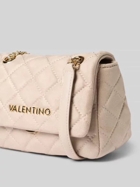 Valentino Bags torebka crossbody z imitacji zamszu OCARINA SUEDE beżowa