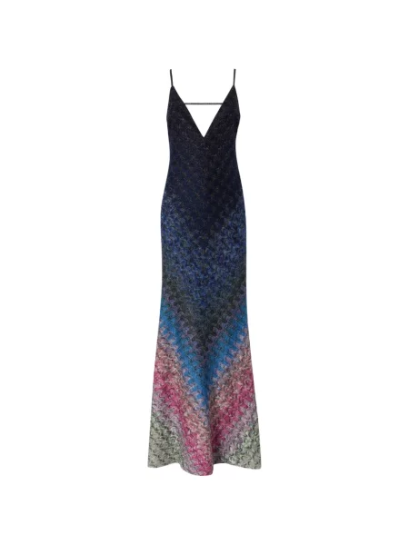 Rochie Missoni tricotate albastru