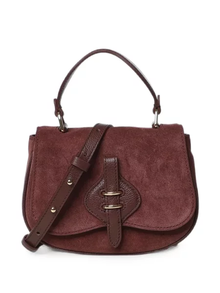 Geantă shopper Coccinelle din piele de căprioară maro