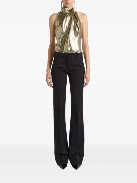 Top Balmain din jerseu cu spatele deschis