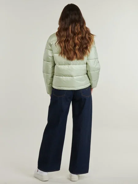 Geacă de blugi Tommy Jeans cu glugă verde