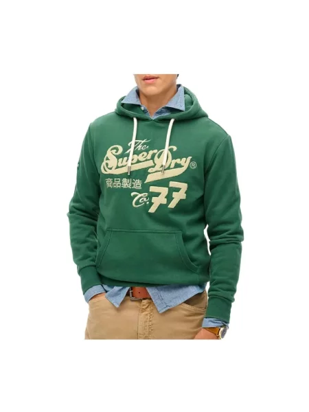 Haftowana bluza Superdry zielona
