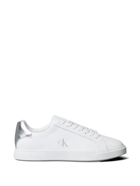 Sneakerși Calvin Klein cu autograf alb