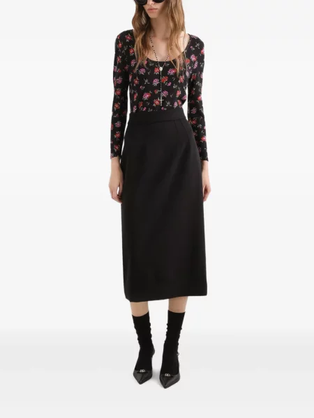 Μίντι μίντι φούστα Dolce & Gabbana με ψηλή μέση μαύρο