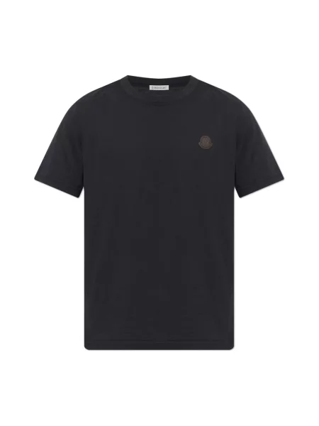 Koszulka Moncler z logo niebieska