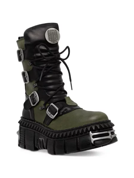 Botine New Rock cu platformă verde