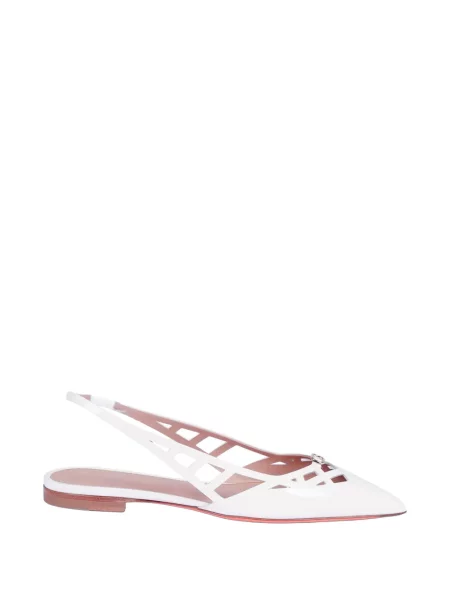 Pantofi cu toc Santoni slingback alb